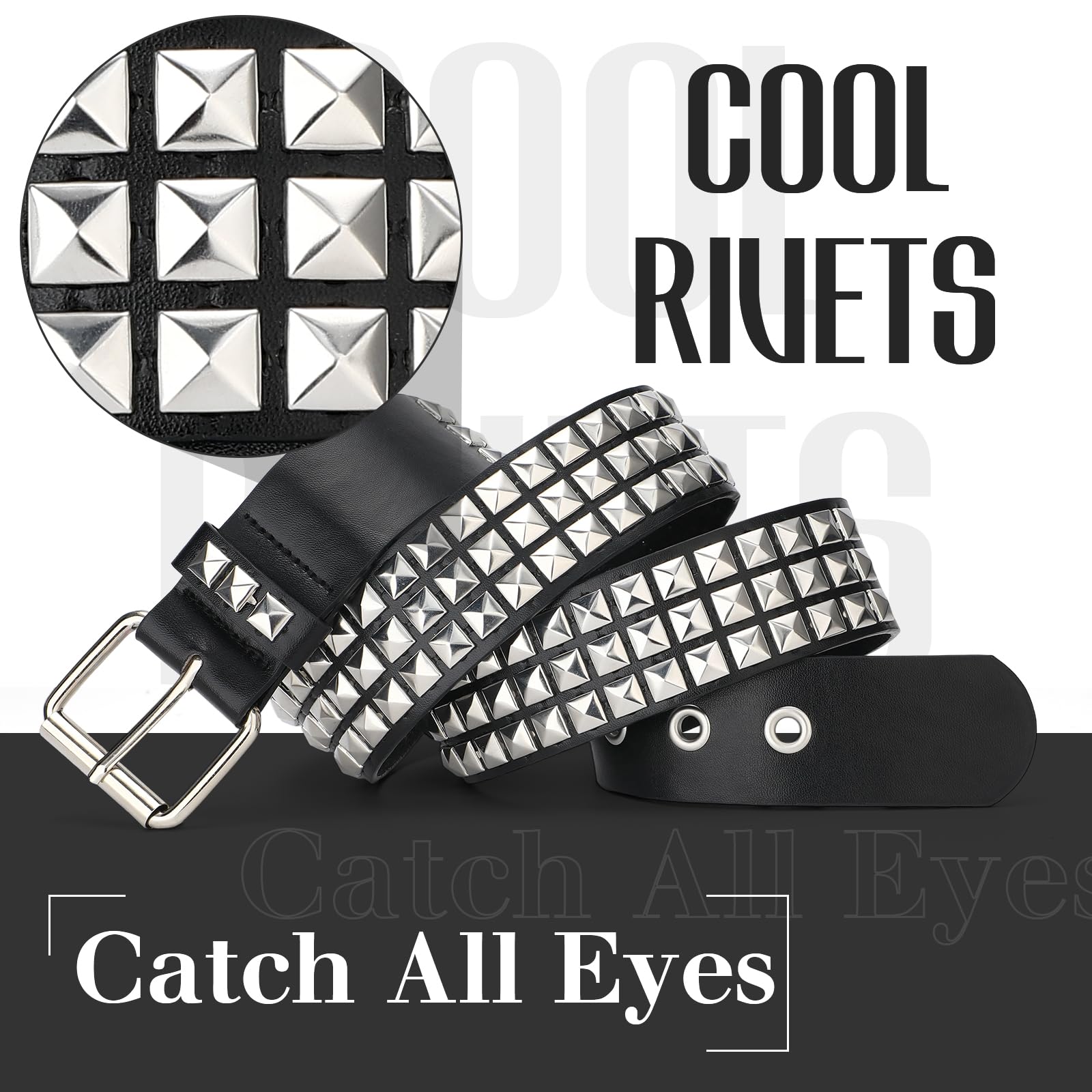 Punk Rivet Studded Belt - JASGOOD OFFICIAL