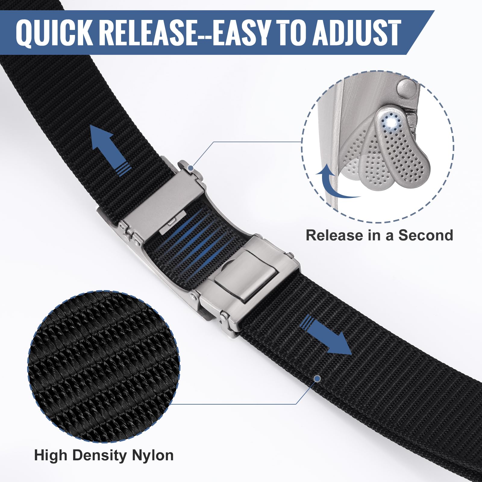 Mens Ratchet Tactical Nylon Belts
