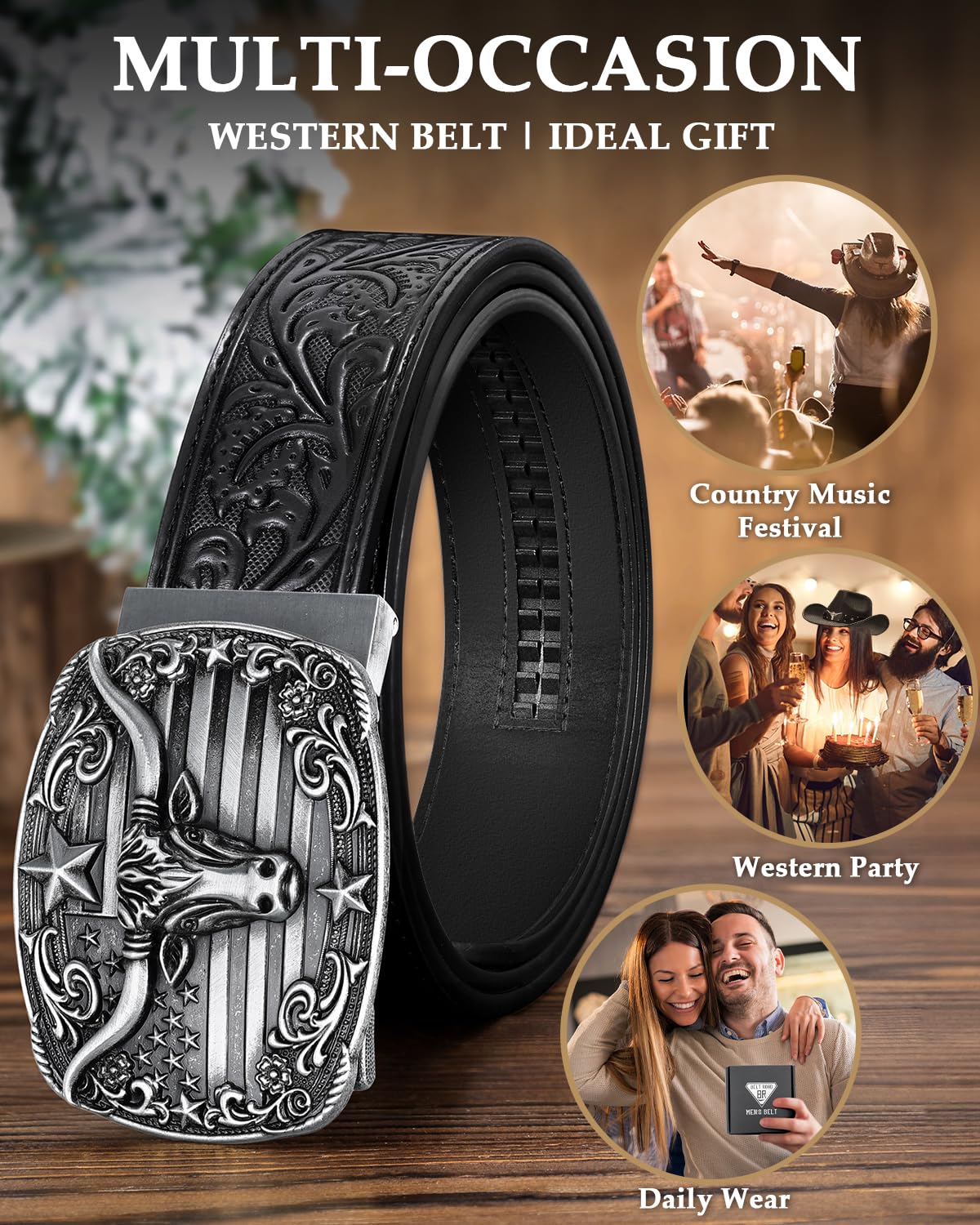 Cowgirl Sliding Ratchet Belt - JASGOOD OFFICIAL