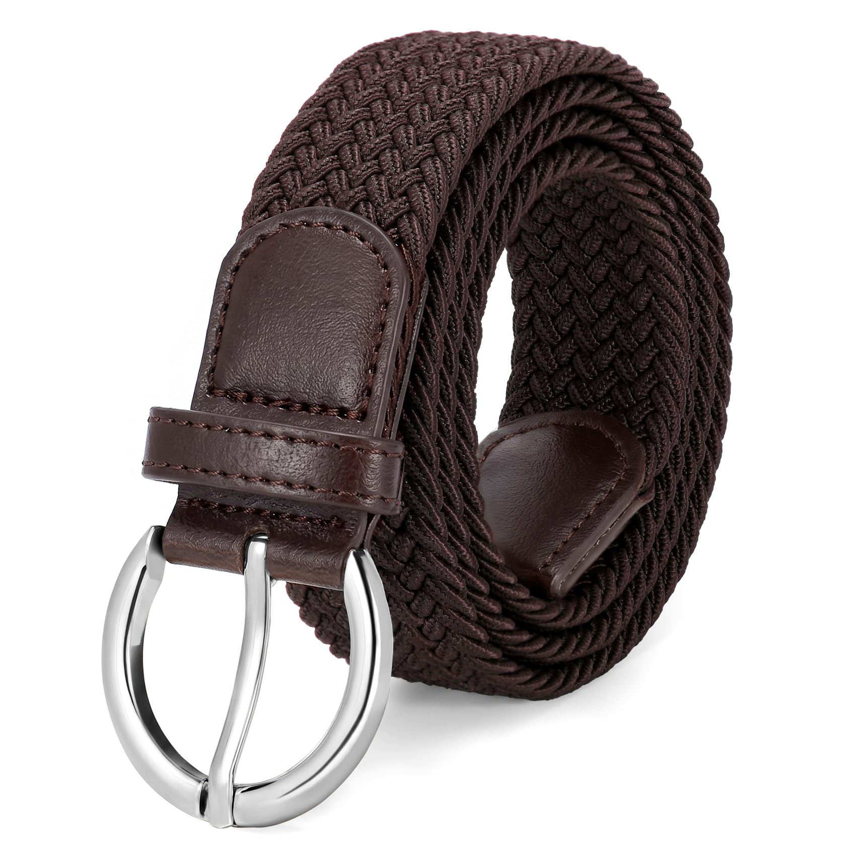 Women Men Woven Elastic Stretch Braided Waist Belt