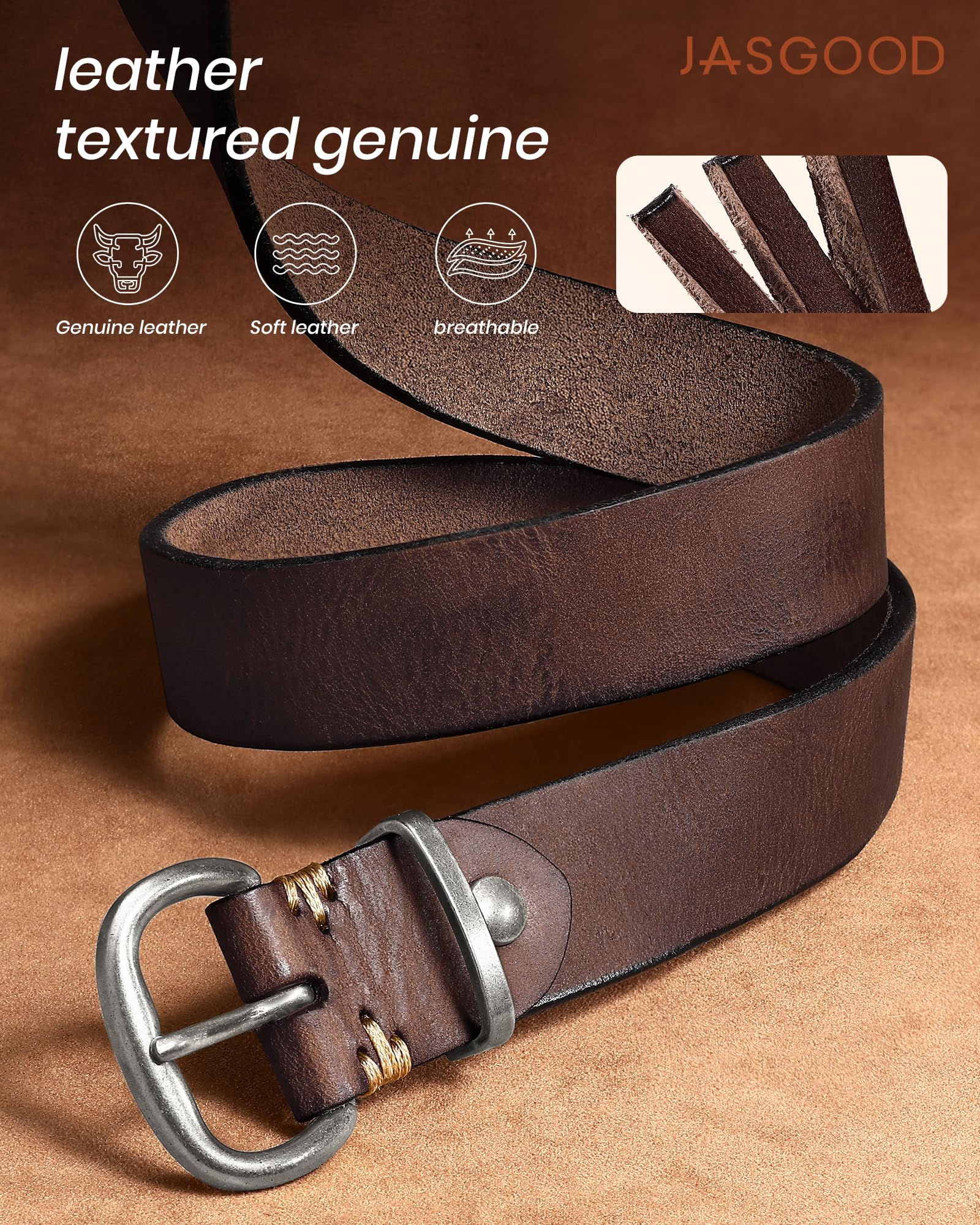 Fashion Full-Grain Cowhide Leather Waist Belt For Women