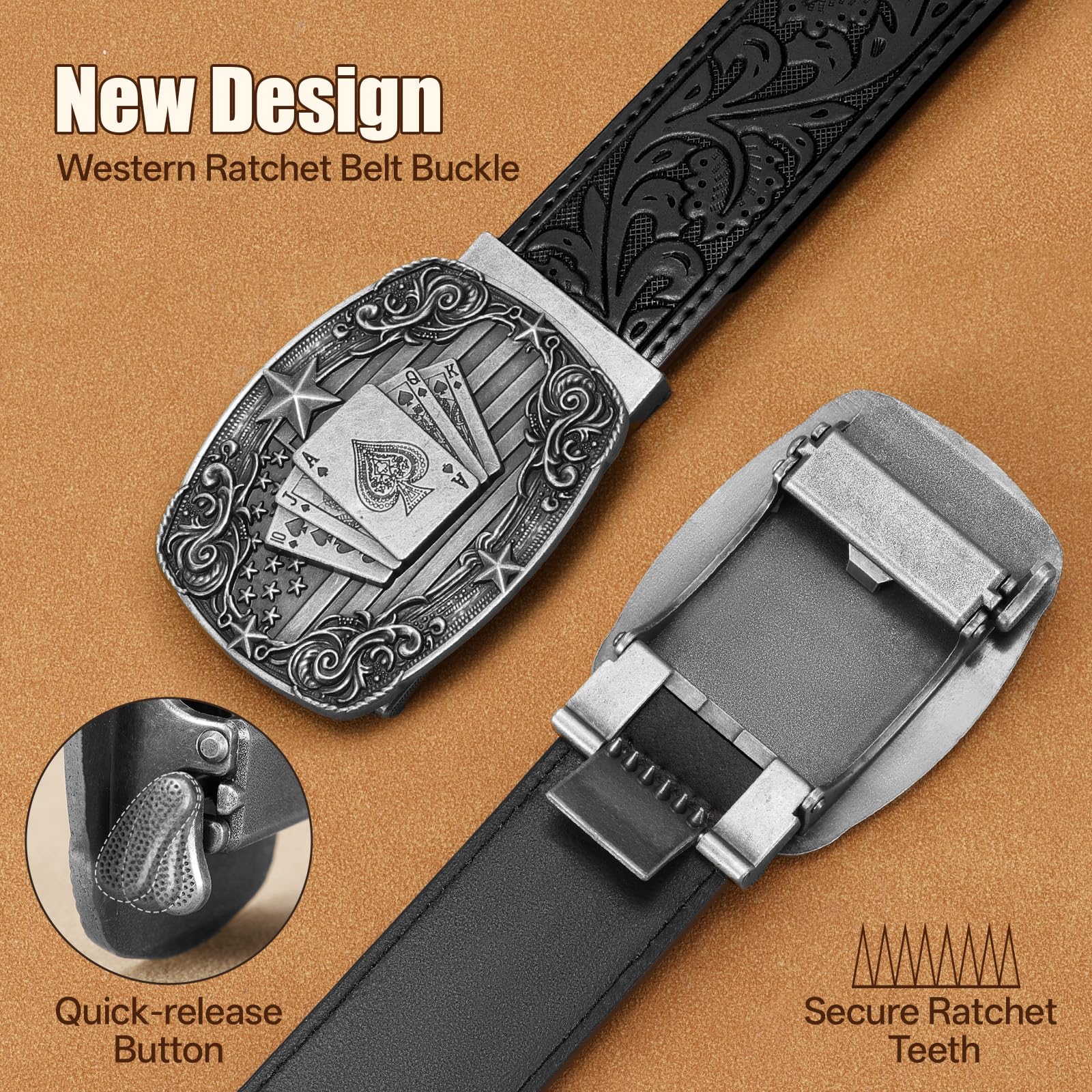 Western Ratchet Belt - JASGOOD OFFICIAL