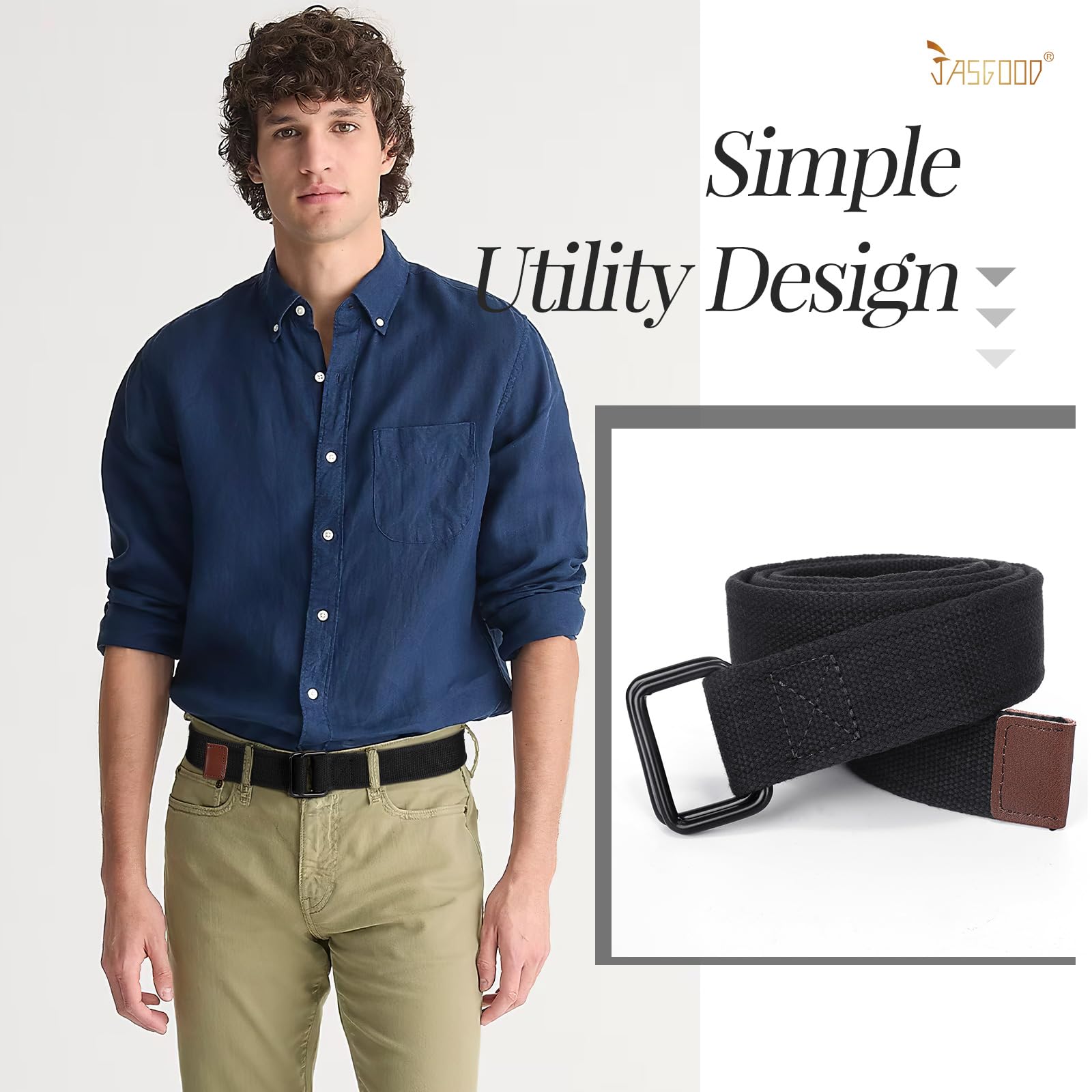 Plus Size Unisex Canvas Belt for Jeans