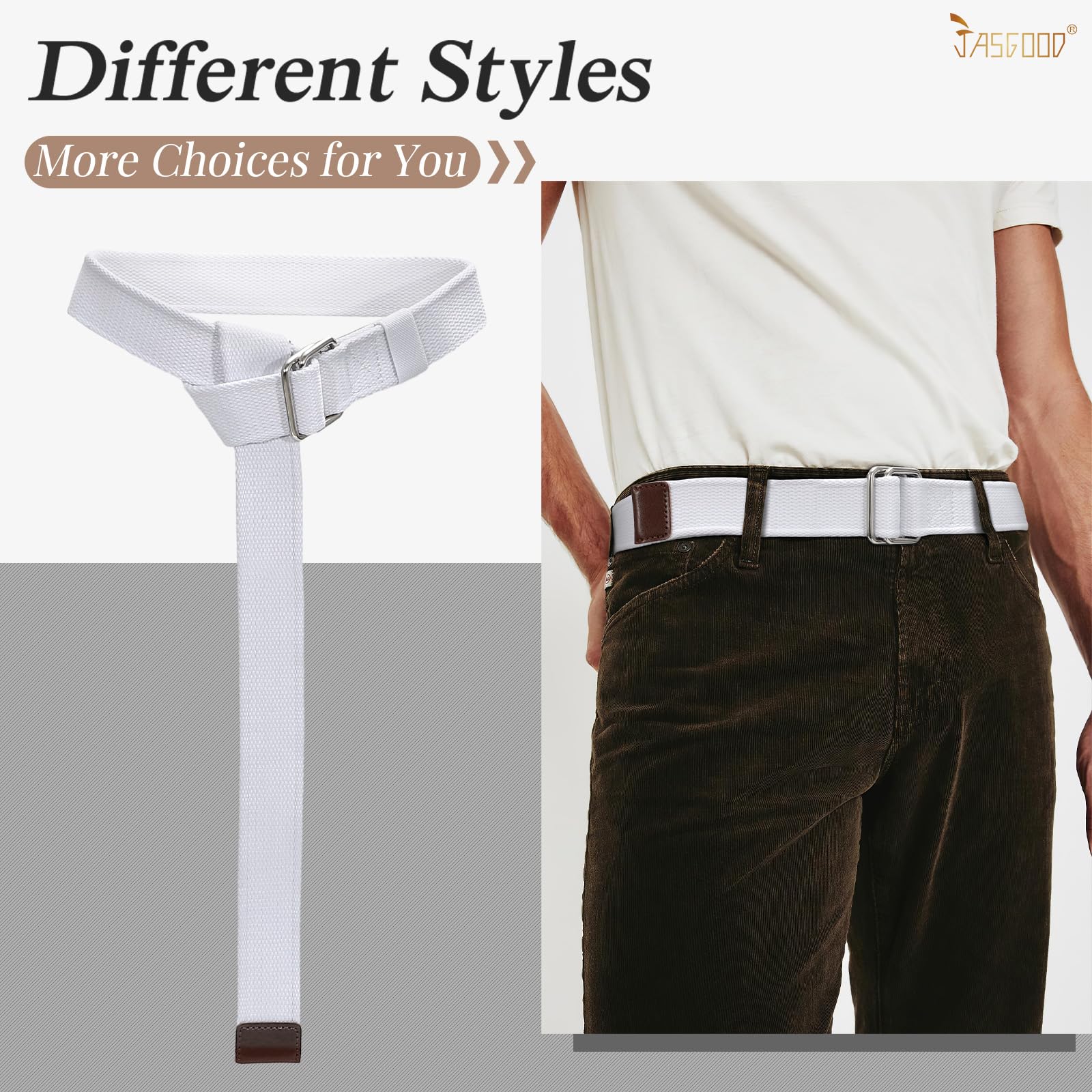 Plus Size Unisex Canvas Belt for Jeans
