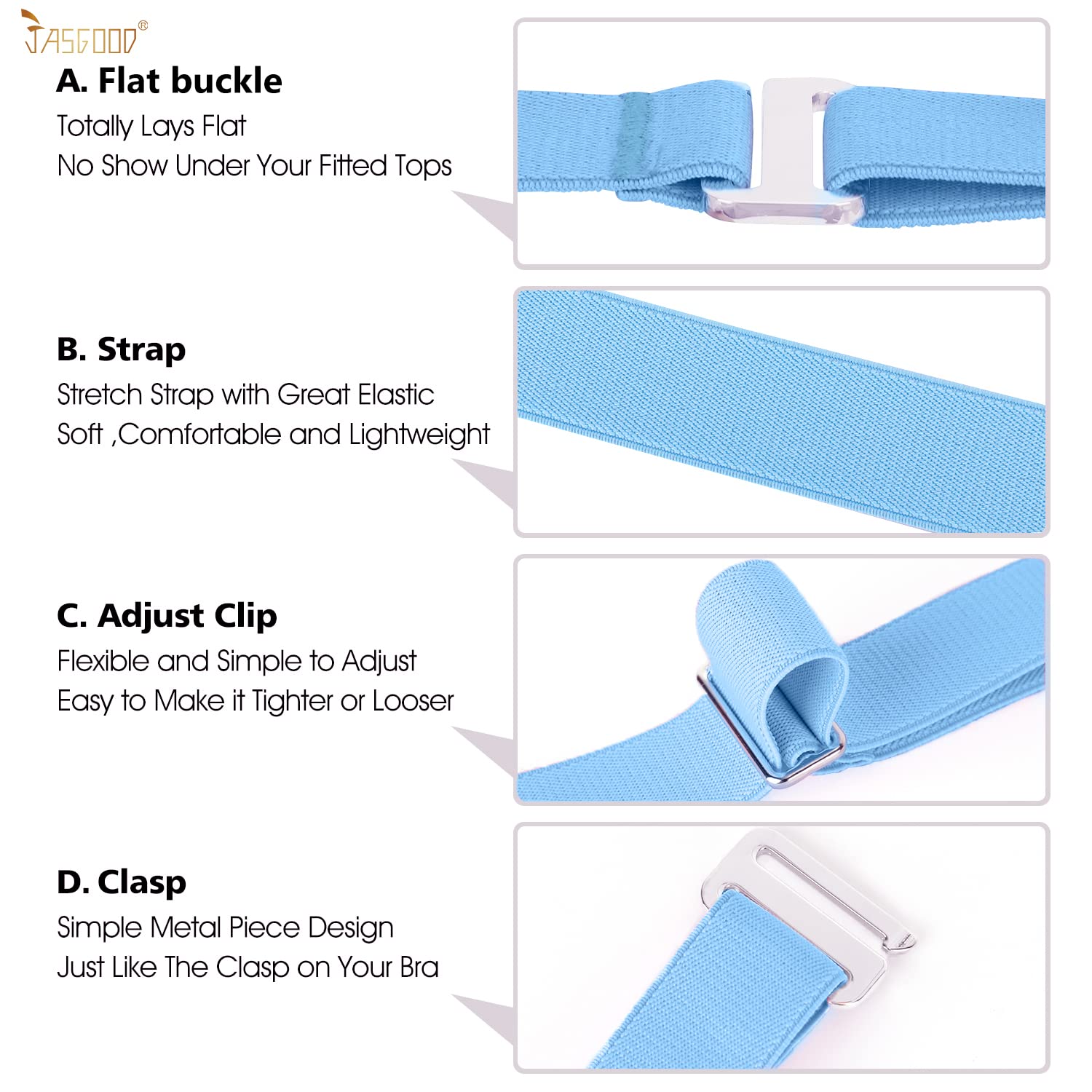 1-pack Invisible Elastic Web Strap Belt