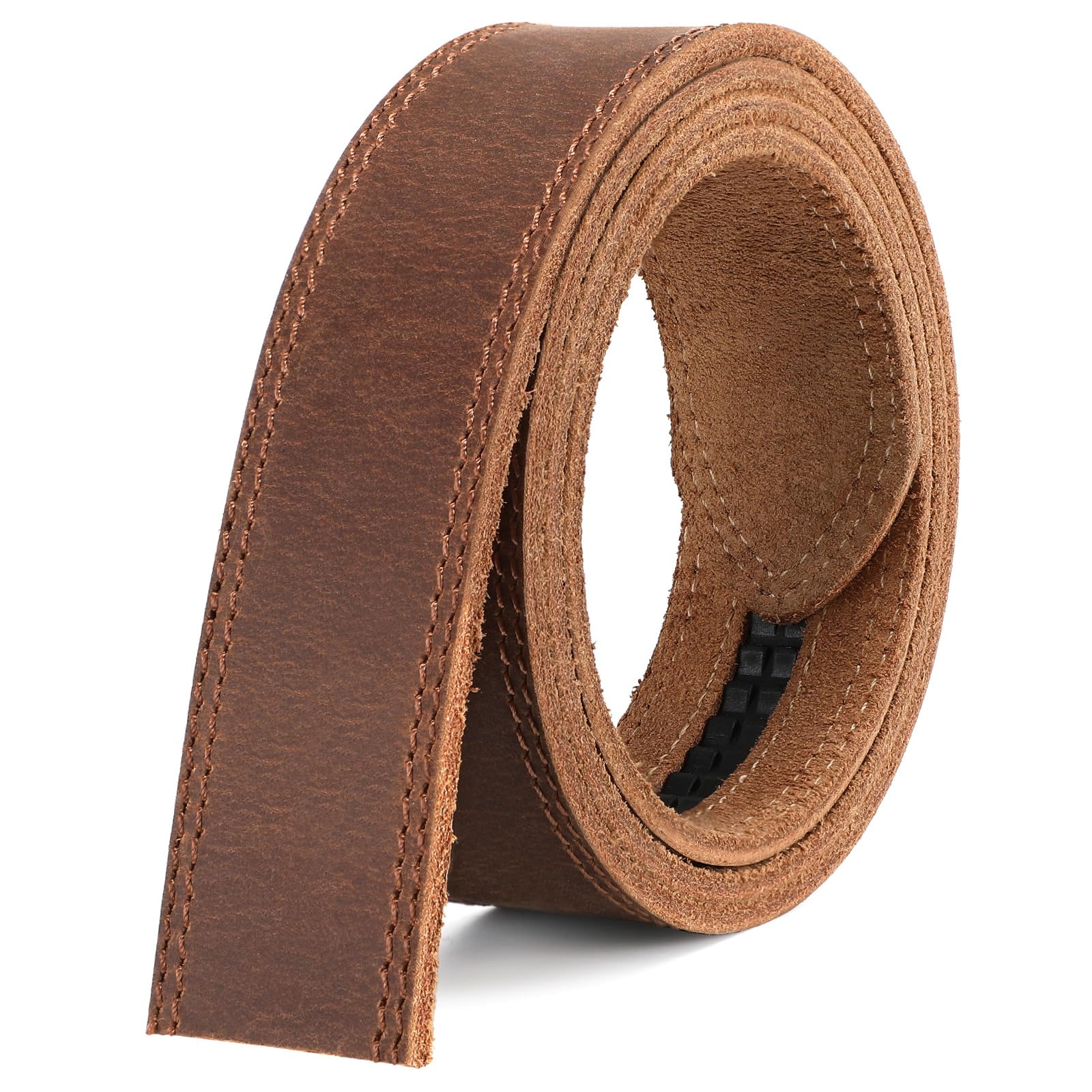 1.5" Ratchet Genuine Leather Belt Strap | NO BUCKLE - JASGOOD OFFICIAL