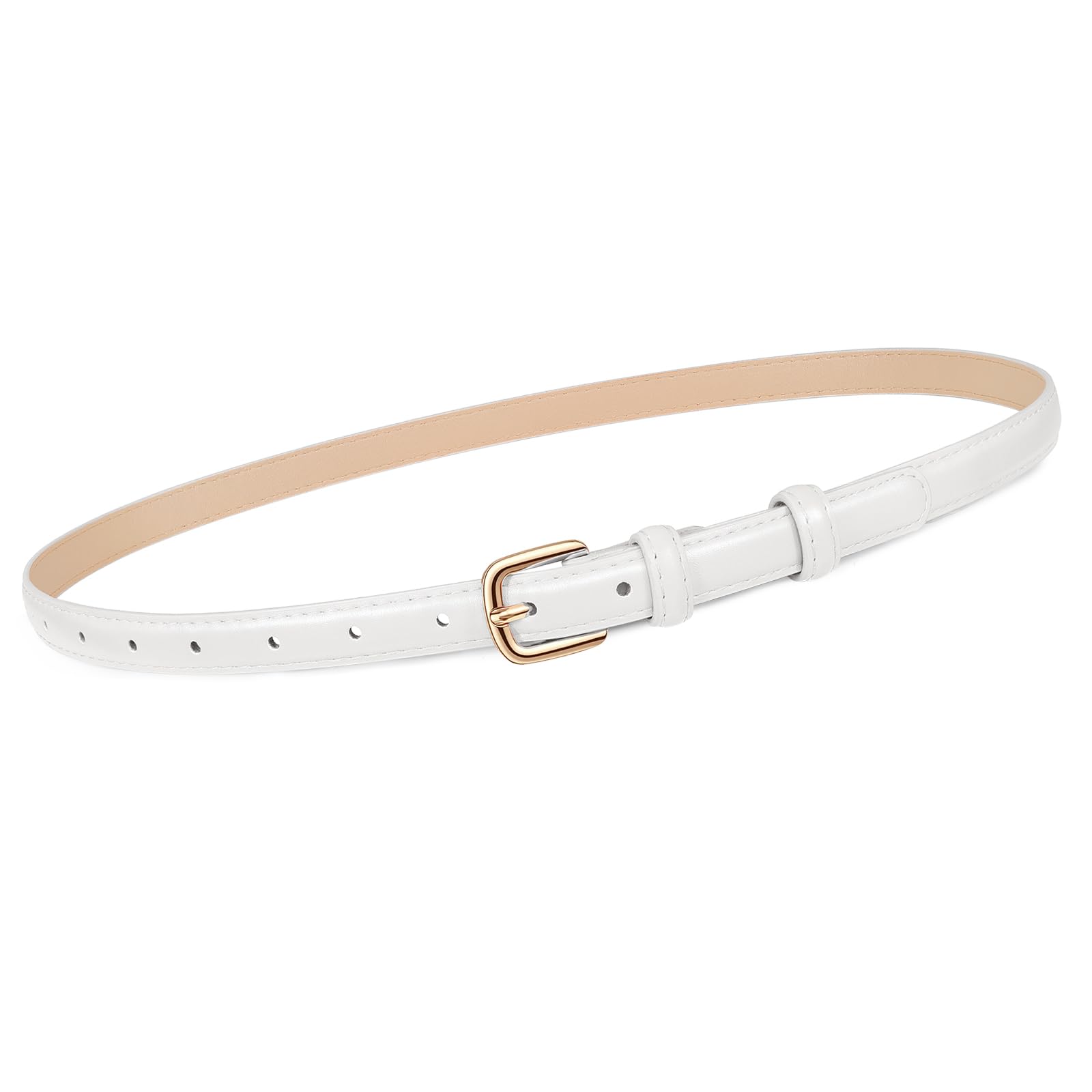 21 Colors Ladies Belt with Gold Buckle