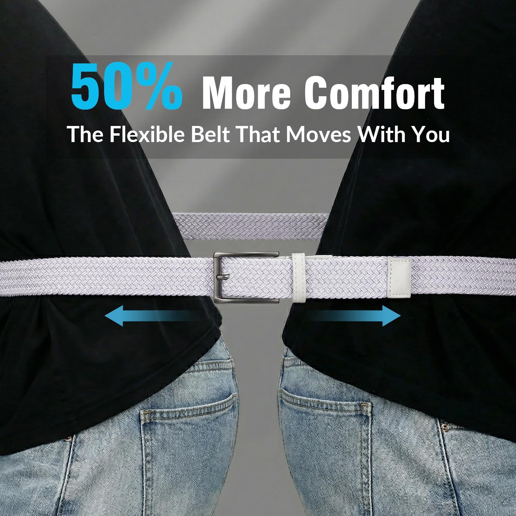 Braided Stretch Golf Belt for Men Women