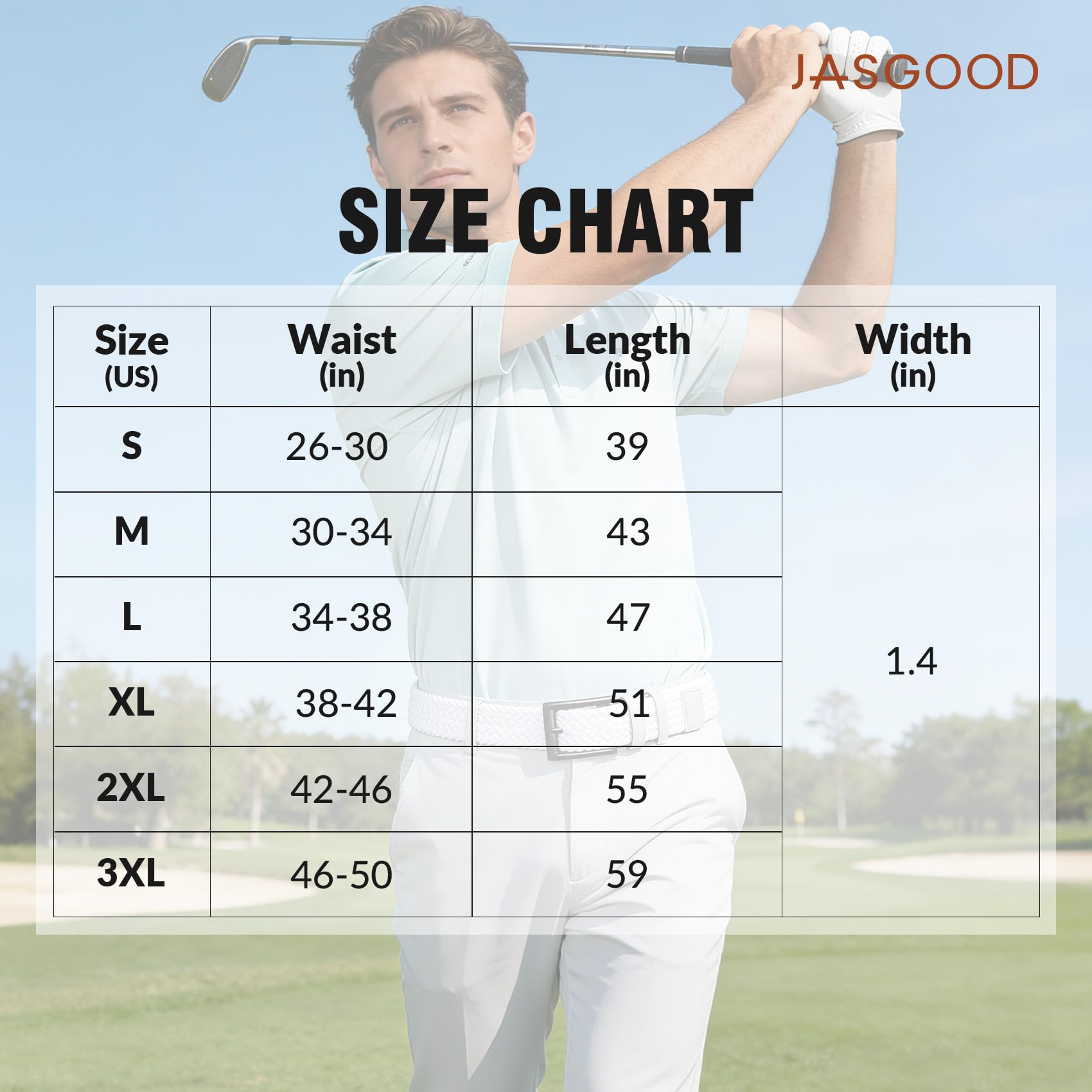 Braided Stretch Golf Belt for Men Women