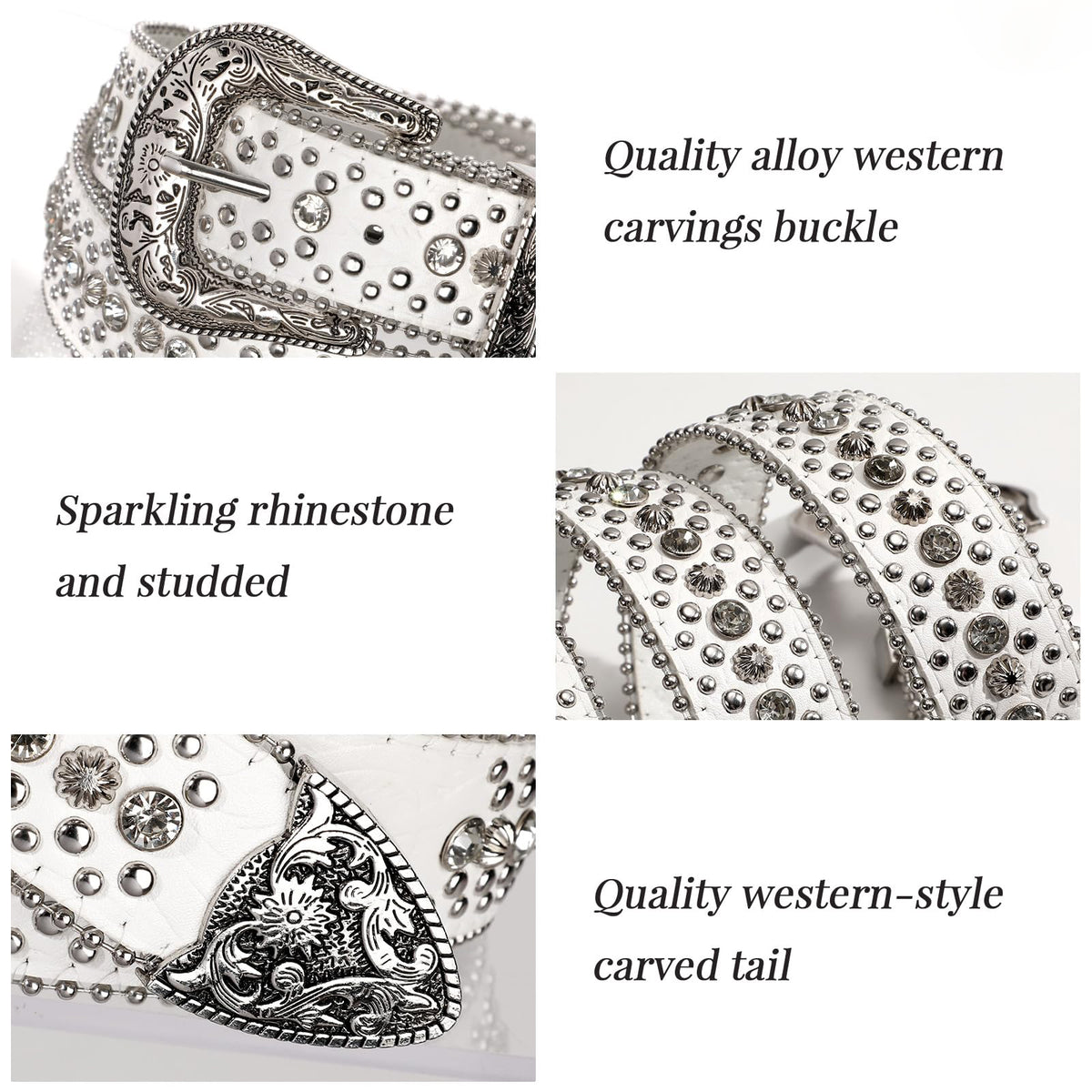 Western Rhinestone Belt for Women & Men