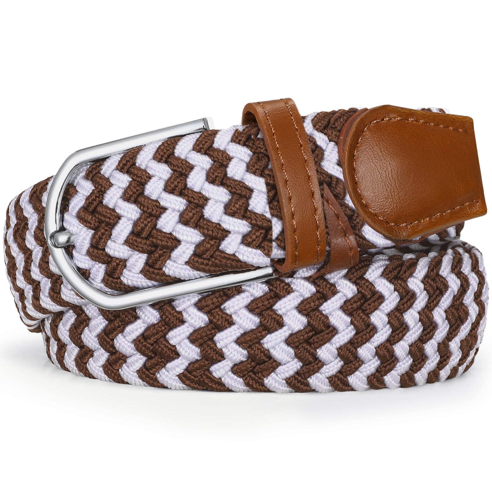 Braided Stretch Belt for Men Women