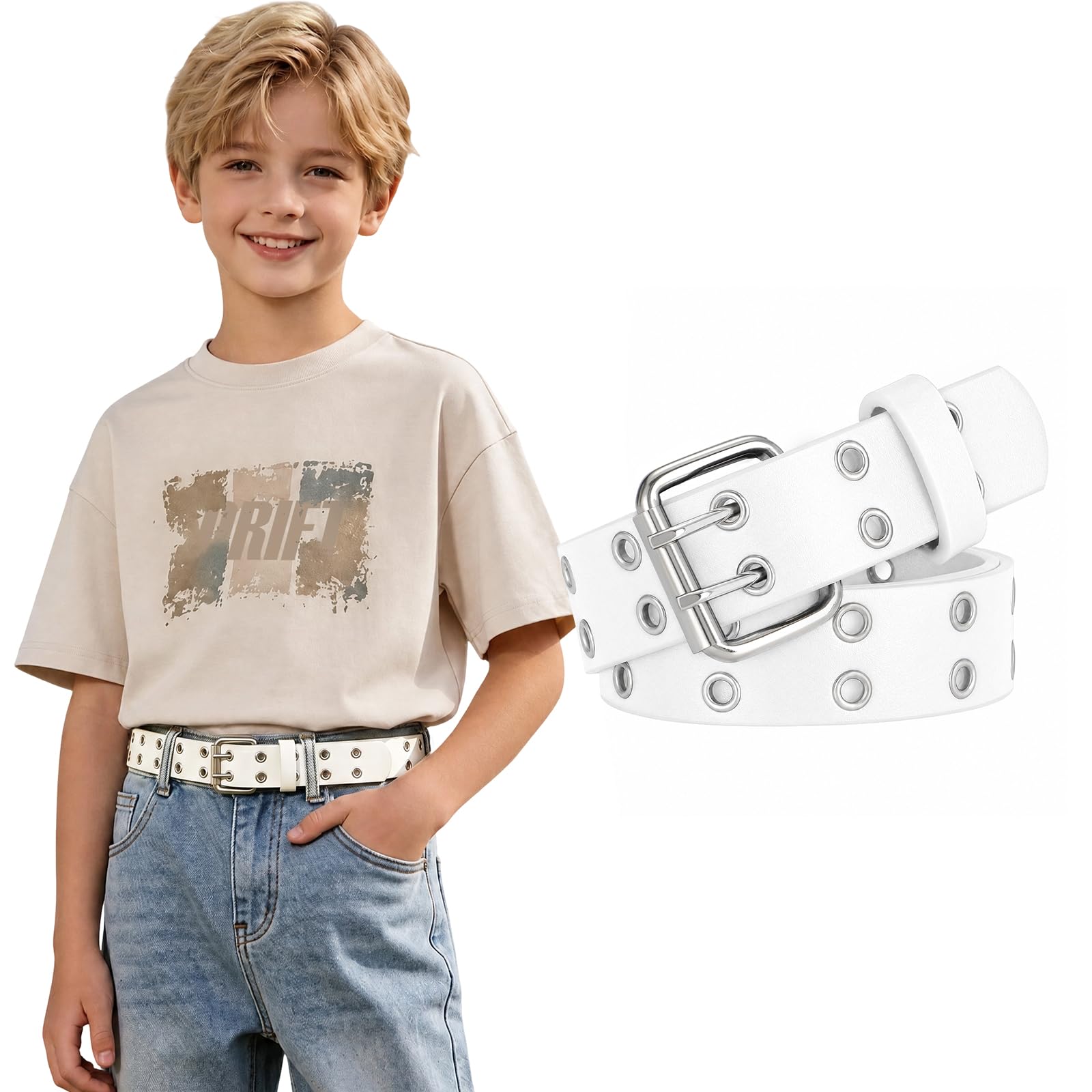 Boys Girls Fashion Leather Waist Belt