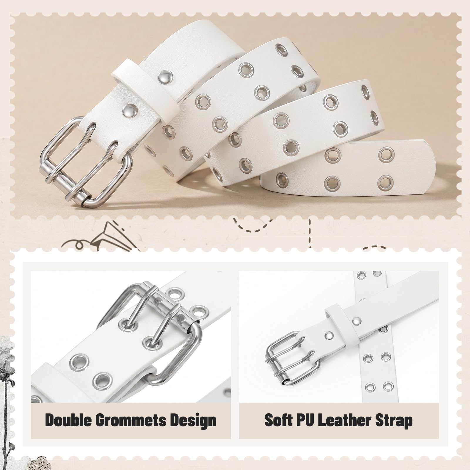 Boys Girls Fashion Leather Waist Belt