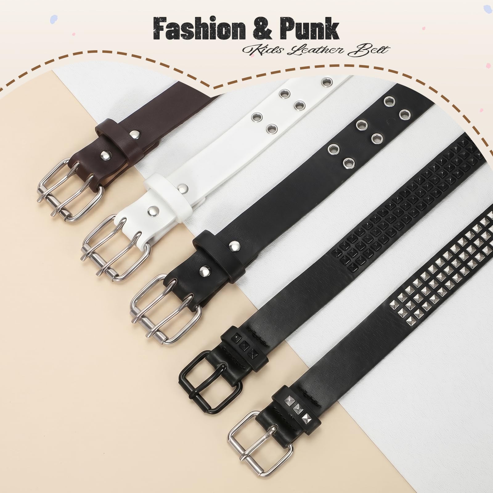 Boys Girls Fashion Leather Waist Belt