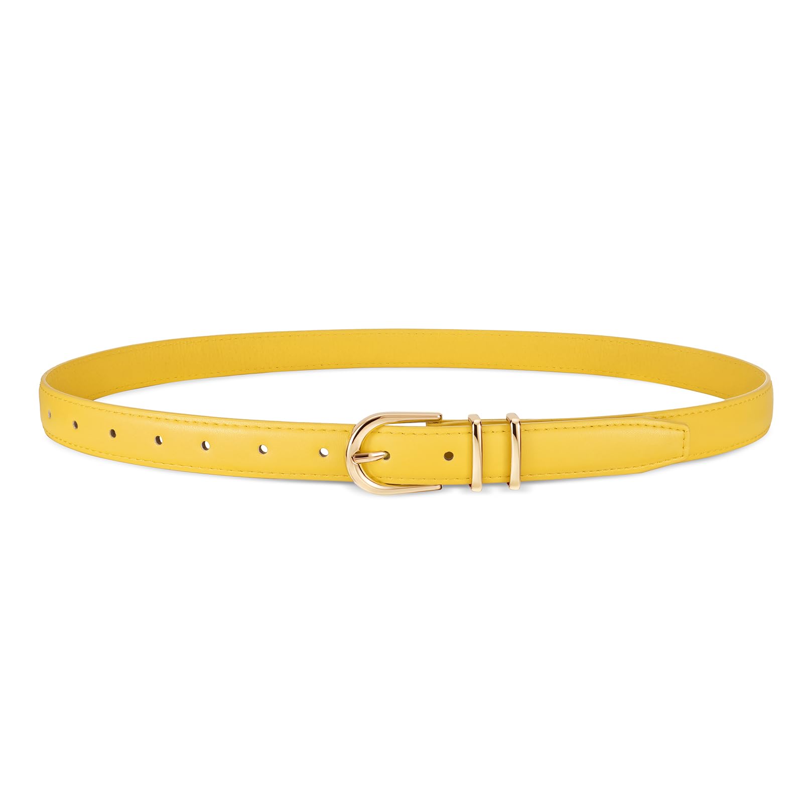 Women Skinny Vegan Leather Belt for Jeans