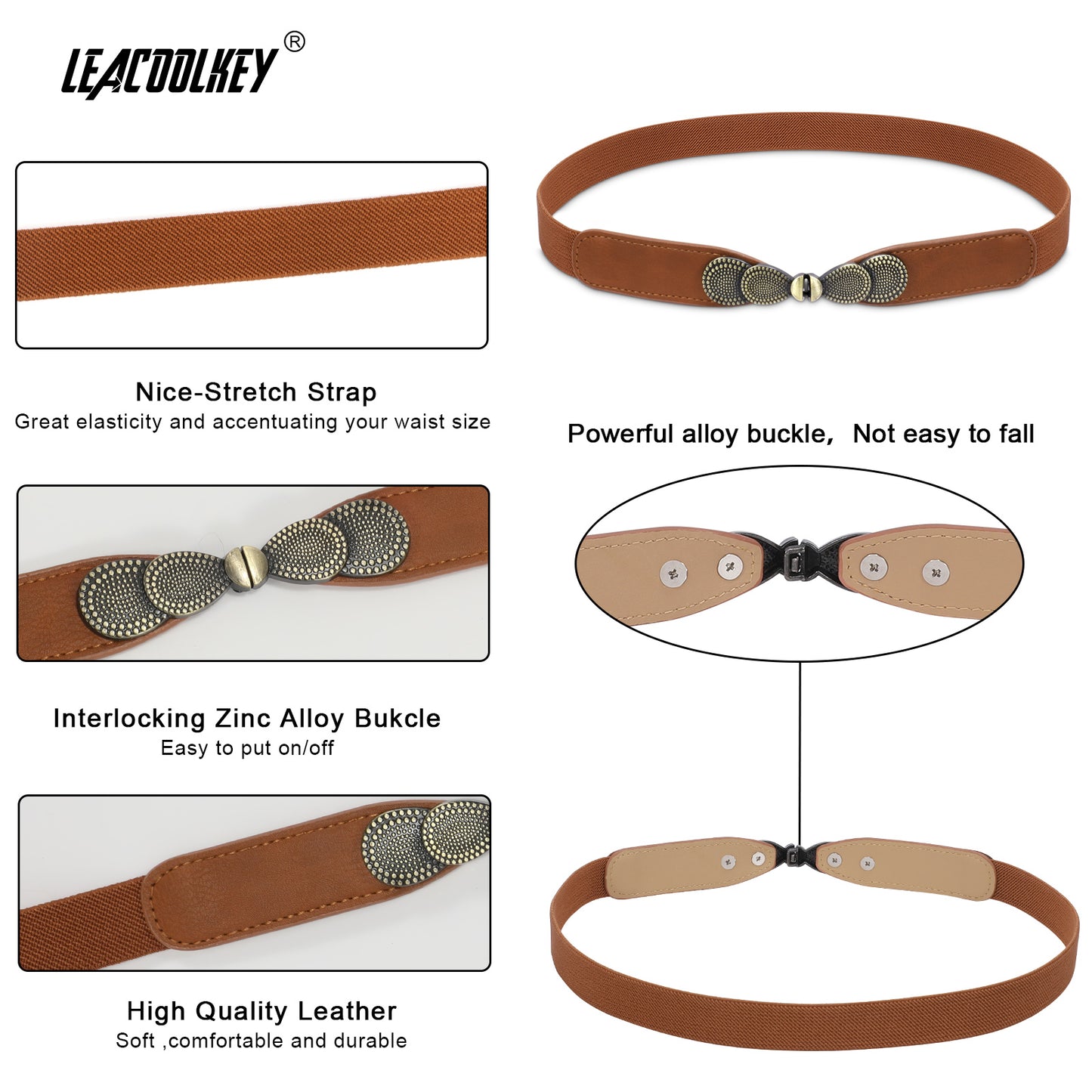 Skinny Elastic Waist Belt Stretch Cinch Belt Thin Belt