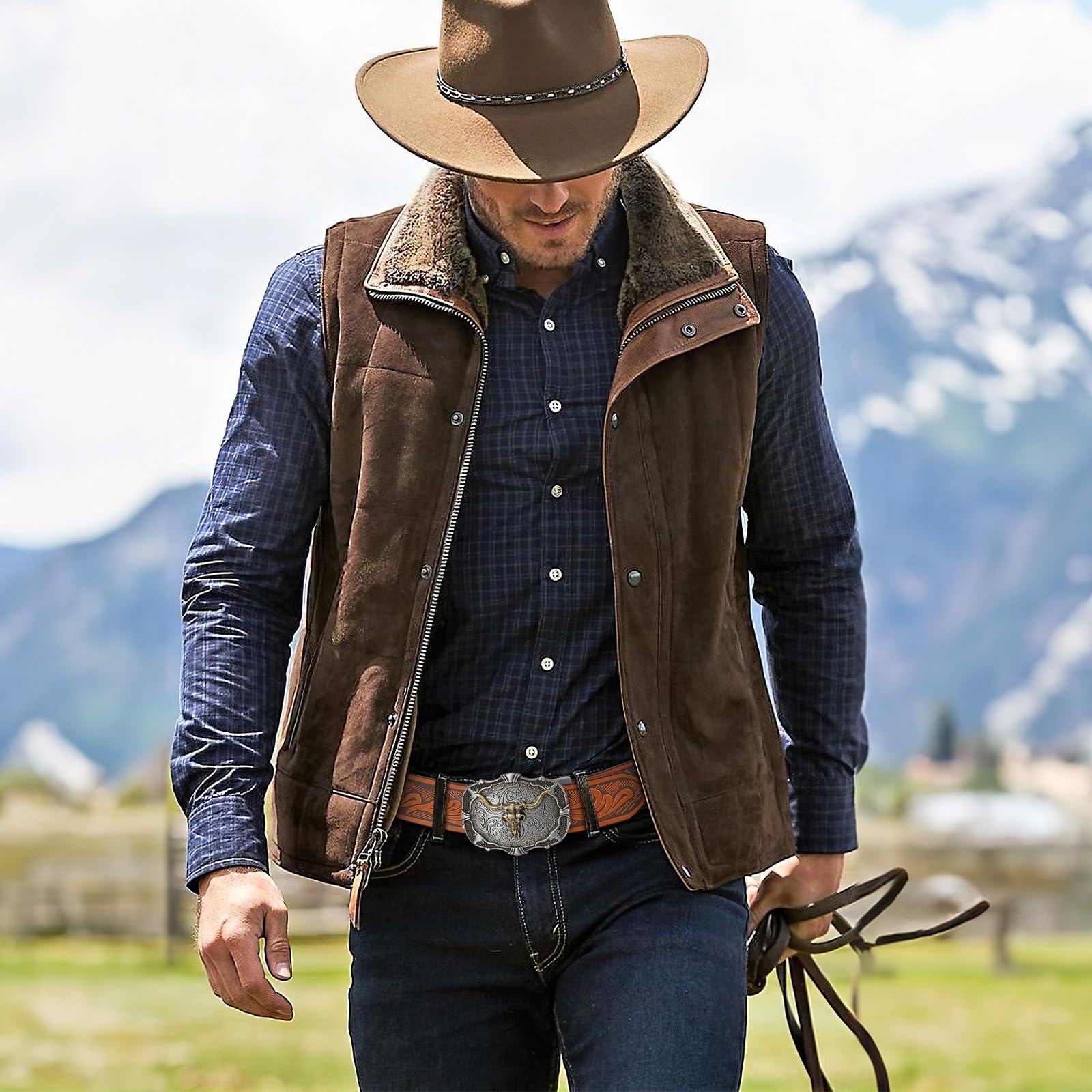 Western Sliding Belt As Gift | 2 Buckles + 1 Strap - JASGOOD OFFICIAL
