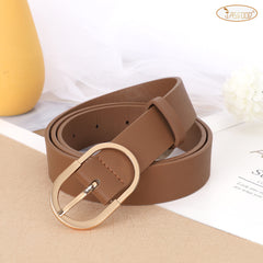 JASGOOD Women’s Leather Belts for Jeans Pants Plus Size Fashion Ladies Belt with Gold Buckle
