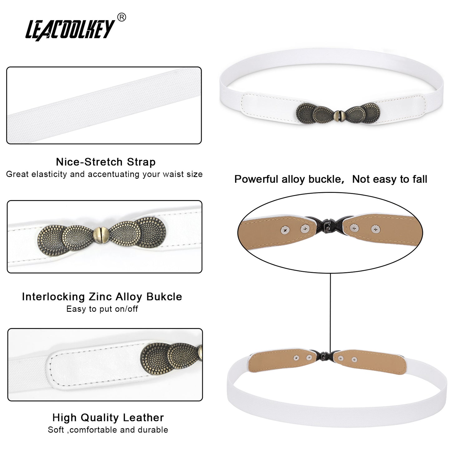 Skinny Elastic Waist Belt Stretch Cinch Belt Thin Belt