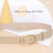 JASGOOD Women’s Leather Belts for Jeans Pants Plus Size Fashion Ladies Belt with Gold Buckle