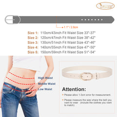 JASGOOD Women’s Leather Belts for Jeans Pants Plus Size Fashion Ladies Belt with Gold Buckle