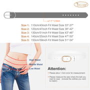 JASGOOD Women’s Leather Belts for Jeans Pants Plus Size Fashion Ladies Belt with Gold Buckle