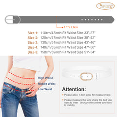 JASGOOD Women’s Leather Belts for Jeans Pants Plus Size Fashion Ladies Belt with Gold Buckle