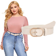 JASGOOD Women’s Leather Belts for Jeans Pants Plus Size Fashion Ladies Belt with Gold Buckle