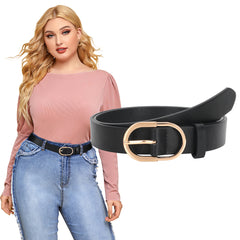 JASGOOD Women’s Leather Belts for Jeans Pants Plus Size Fashion Ladies Belt with Gold Buckle