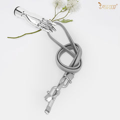 JASGOOD Skinny Metal Waist Belt for Dress Fashion Waistband Elastic Metal Chain Belt
