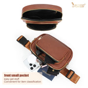 JASGOOD Leather Belt Bag for Women, Crossbody Waist Bag with Adjustable Strap Women's Fanny Pack