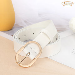 JASGOOD Women’s Leather Belts for Jeans Pants Plus Size Fashion Ladies Belt with Gold Buckle