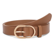 JASGOOD Women’s Leather Belts for Jeans Pants Plus Size Fashion Ladies Belt with Gold Buckle