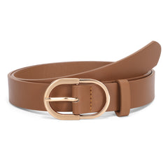 JASGOOD Women’s Leather Belts for Jeans Pants Plus Size Fashion Ladies Belt with Gold Buckle