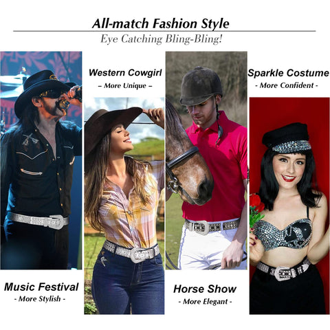 Rhinestone Belts For Women Man Luxury Brand Diamond Designer Belt For Jeans  Cowboy Cowgirl Western