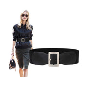 Women Wide Cinch Waist Belt Ladies Fashion Belt for Dresses with Metal Buckle - JASGOOD OFFICIAL