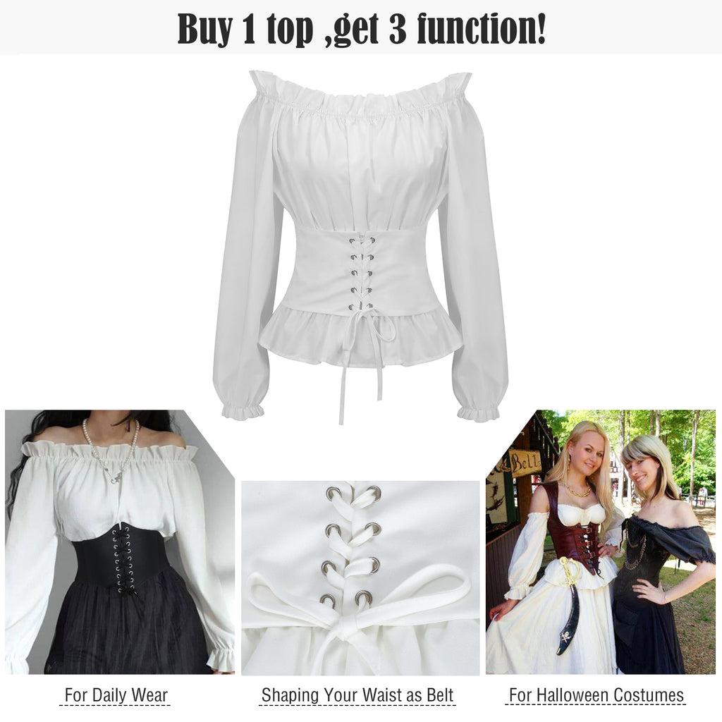 Women Clothes Halloween Cosplay  Renaissance Shirt