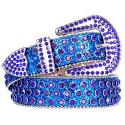 Men Women Fashion Rhinestone Belt SUOSDEY Western Cowgirl Bling Studded Design Leather Diamond Belt for Jeans Dress