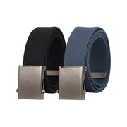 2PCS Men's Elastic Stretch Outdoor Plastic Belt with Removable Buckle Hiking Belt