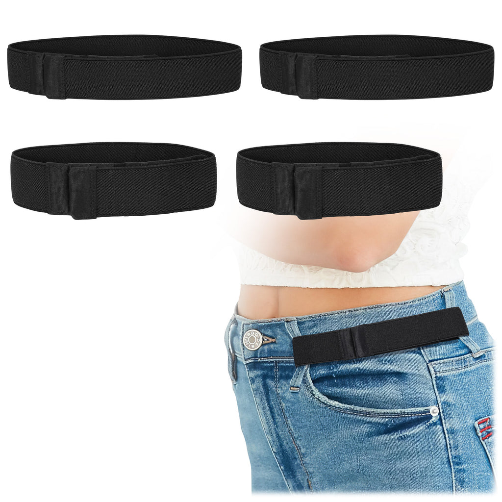 Men Women Elastic Invisible Belts No Buckle Stretch Belt for Jeans