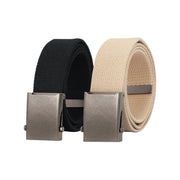 2PCS Men's Elastic Stretch Outdoor Plastic Belt with Removable Buckle Hiking Belt