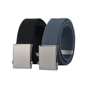 2PCS Men's Elastic Stretch Outdoor Plastic Belt with Removable Buckle Hiking Belt