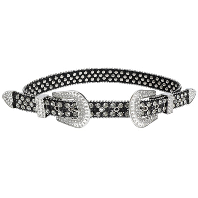 Luxury Crystal Skull designer  Diamond Studded Rhinestone Belts Western Sparkle Leather Men Women Belt