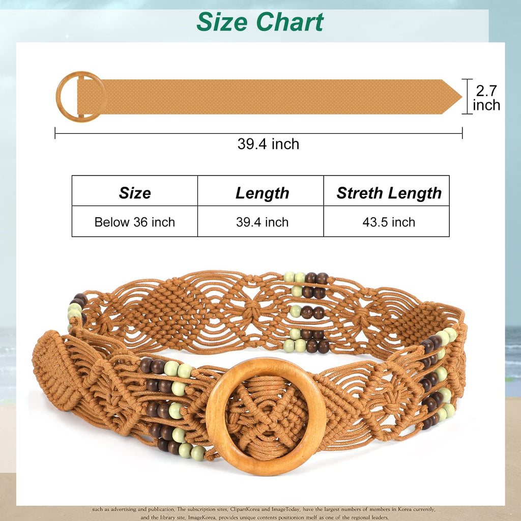 Braided Waist Belt,Straw Woven Belts for Women Belt Straw Vintage Woven Waist Belt with Buckle for Coat Dress Jeans