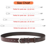 Women Leather Belt for Pants Dress Jeans Waist Belt with Brushed Alloy Buckle - JASGOOD OFFICIAL