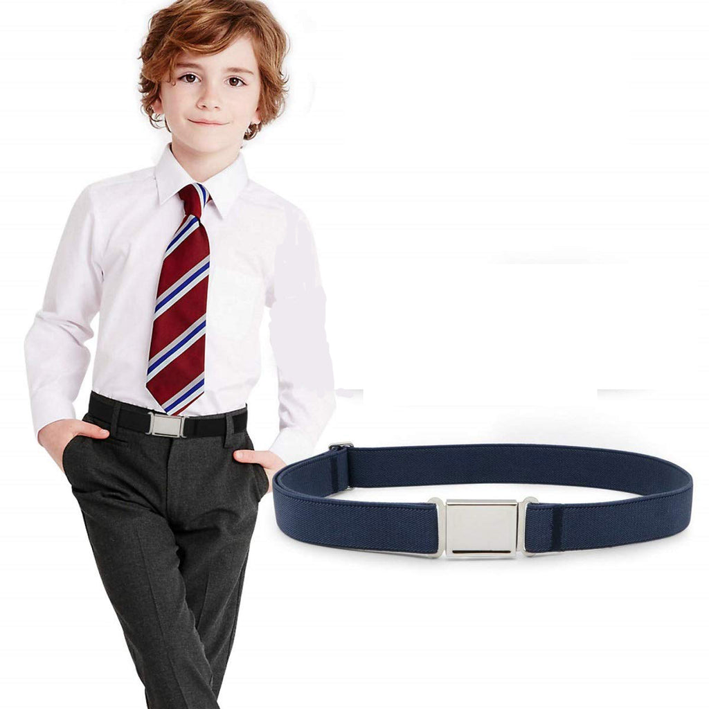 JASGOOD Kids Adjustable Magnetic Belt Boys Girls Elastic Belt with Easy Magnetic Buckle Fit Pant Size16-26Inch 
