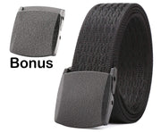 Nylon Canvas Breathable Military Tactical Men Waist Belt With Plastic Buckle  by JASGOOD 