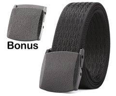 Nylon Canvas Breathable Military Tactical Men Waist Belt With Plastic Buckle  by JASGOOD 
