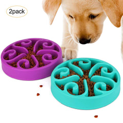 JASGOOD Slow Dog Bowl for Large Dogs,Anti-Gulping Dog Slow Feeder Stop  Bloat,Slow Eating Big Pet Bowl