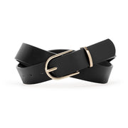 Leather Belts for Women, JASGOOD Leather Womens Belts with Gold Buckle, Black Belt - JASGOOD OFFICIAL